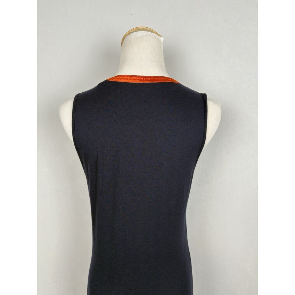Christian Lacroix Bazar Floral Embroidered Dress M Blue Sleeveless Designer Y2K - Picture 5 of 9